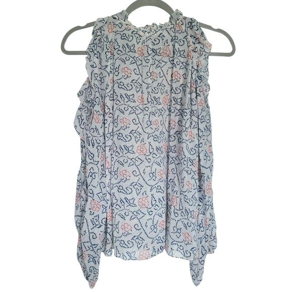 Ulla Johnson Dunia Silk Cold Shoulder Blouse Size 0 - Picture 7 of 10